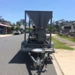 front view of mobile bagging machine
