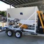 white mobile bagging machine