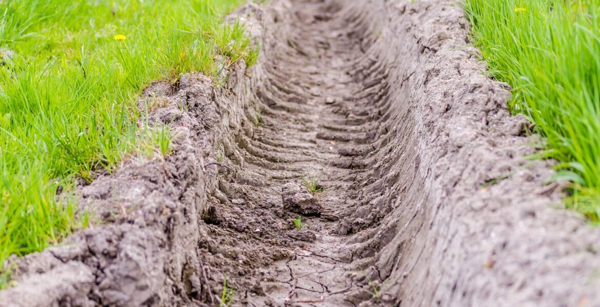 Tractor Wheel Tracks Soil Compaction
