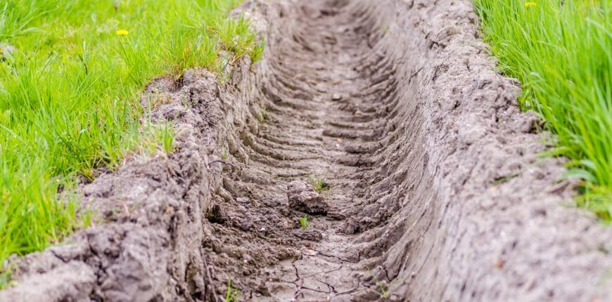 Tractor Wheel Tracks Soil Compaction